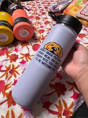 Life Is Good Lavender Dog Graphic Stainless Travel Bottle